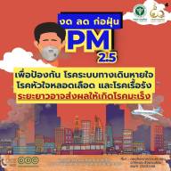 งด ลด ก่อฝุ่น PM2.5 เพื่อป้องกันโรคระบบทางเดินหายใจ โรคหัวใจหลอดเลือด และโรคเรื้อรัง