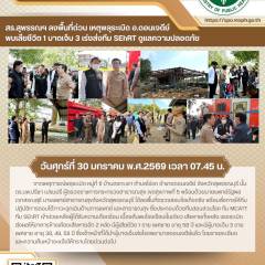 ผู้ตรวจราชการกระทรวงสาธารณสุข เขตสุขภาพที่ 5 พร้อมด้วยนายแพทย์สาธารณสุขจังหวัดสุพรรณบุรี ลงพื้นที่ติดตามสถานการณ์ จากกรณีเหตุพลุระเบิดที่อำเภอดอนเจดีย์ จังหวัดสุพรรณบุรี