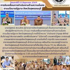 นายแพทย์สาธารณสุขจังหวัดสุพรรณบุรีเข้าร่วมการประชุมการขับเคลื่อนการดำเนินงานด้านความมั่นคงตามนโยบายรัฐบาล จังหวัดสุพรรณบุรี ณ ศาลากลางจังหวัดสุพรรณบุรี